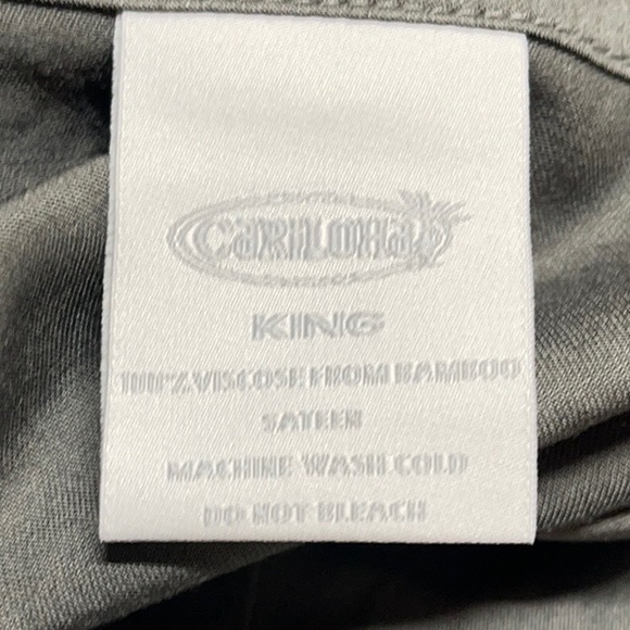 NWOT Cariloha Bamboo Sateen 2 Pillow Shams - Onyx - Picture 5 of 6